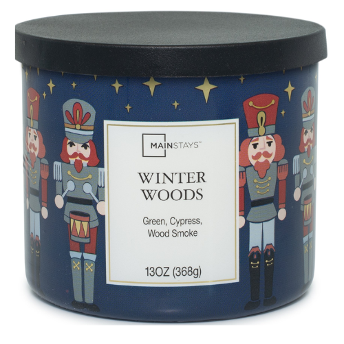 Mainstays Scented 3 Wick Jar Candle Winter Woods 13oz Candles Mainstays