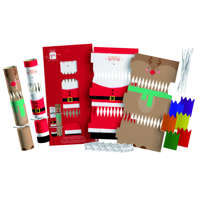 Make Your Own Christmas Crackers Kit Santa & Reindeer Christmas Crackers FabFinds