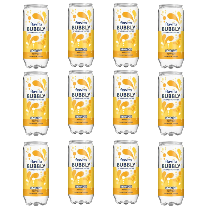 Flavita Bubbly Sparkling Water Assorted Flavours 300ml Drinks flavita Mango Pack of 12