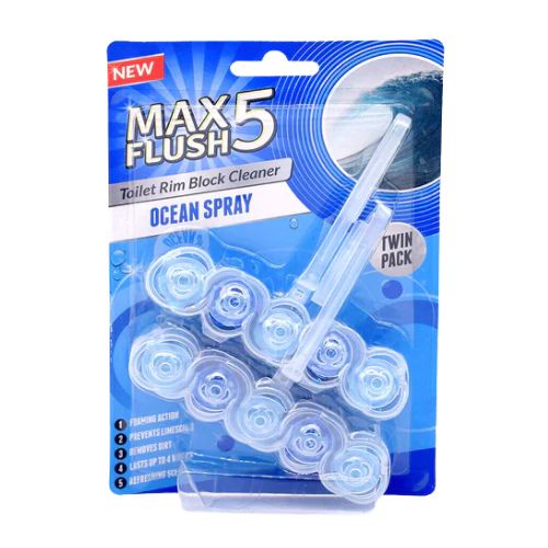 Wc Block Cleaner Max5 Flush Toilet Block Cleaner Ocean Spray Twin Pk - FabFinds