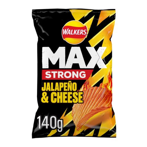 Walkers Max Strong Jalapeno & Cheese 140g Crisps, Snacks & Popcorn walkers   