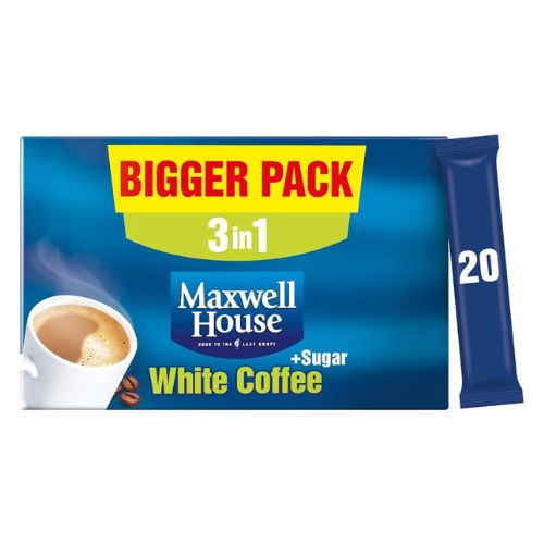 Maxwell House 3 in 1 White Coffee 20 Sachets Coffee Maxwell House   