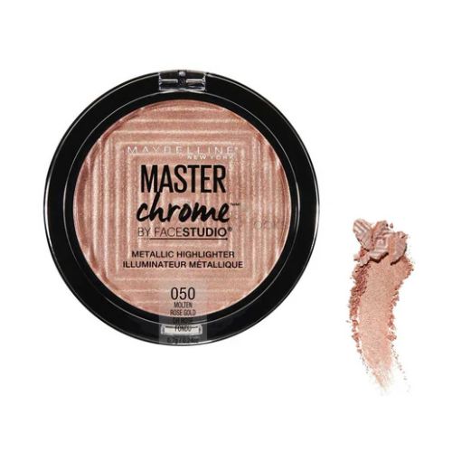 Maybelline Master Chrome Metallic Highlighter 050 Molten Rose Gold 9g Highlighters & Luminizers maybelline   