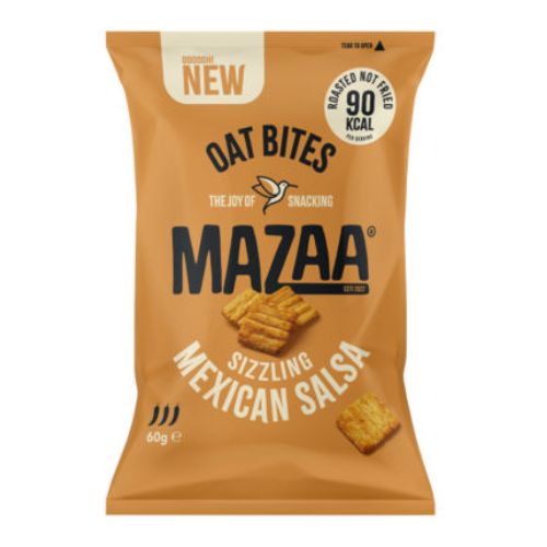 Mazaa Sizzling Mexican Salsa Oat Bites 60g Crisps, Snacks & Popcorn mazaa   