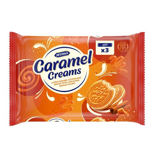 McVitie's Caramel Creams Biscuits 3 x 88g Biscuits & Cereal Bars McVities   