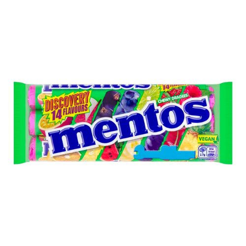 Mentos Discovery 14 Flavours Chewy Dragees Rolls 3 x 37.5g - FabFinds