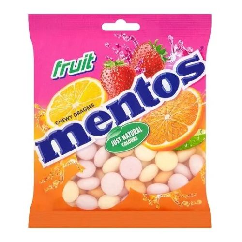 Mentos Chewy Dragrees Fruit Sweets 150g Sweets, Mints & Chewing Gum Mentos   