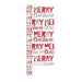 White, Grey & Red Christmas Slogan Wrapping Paper 10m Christmas Wrapping & Tissue Paper FabFinds   