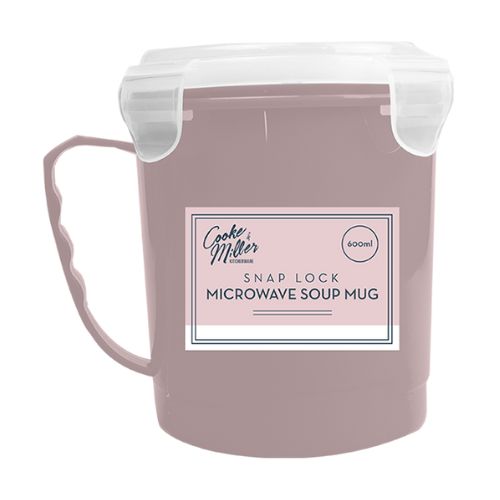 Natural Microwaveable Soup Mug Mugs FabFinds Pink  