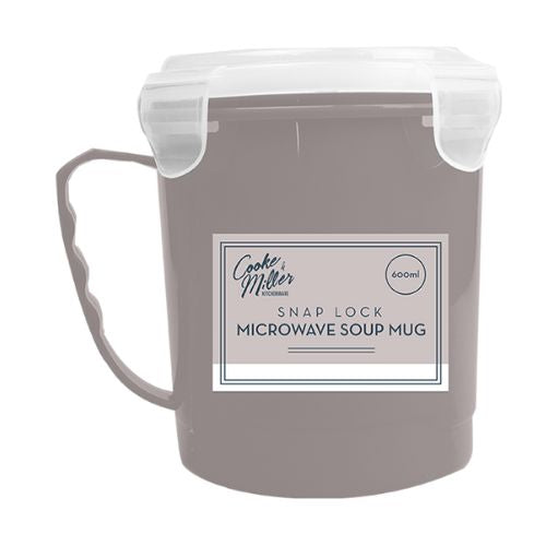 Natural Microwaveable Soup Mug Mugs FabFinds Greige  