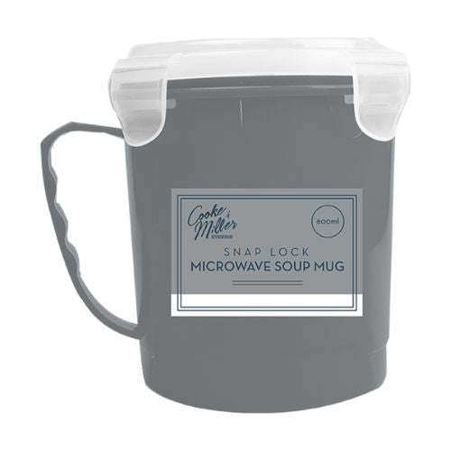 Natural Microwaveable Soup Mug Mugs FabFinds Grey  