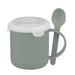 Natural Microwavable Soup Mug With Spoon Food Storage FabFinds Green  