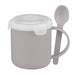 Natural Microwavable Soup Mug With Spoon Food Storage FabFinds Natural  