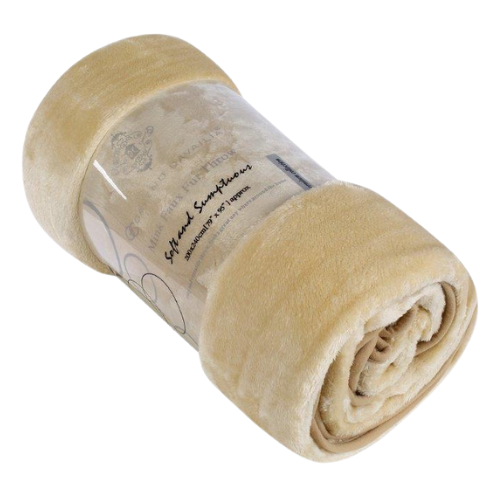 Faux Mink Throw 150cm x 200cm Assorted Colours Throws & Blankets FabFinds Cream
