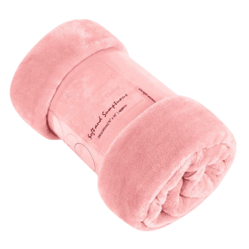 Faux Mink Throw 150cm x 200cm Assorted Colours Throws & Blankets FabFinds Pink