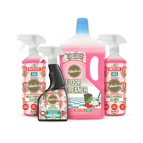 Fabulosa Mistletoe Kiss 4 Piece Cleaning Bundle Multi-surface Cleaners Fabulosa