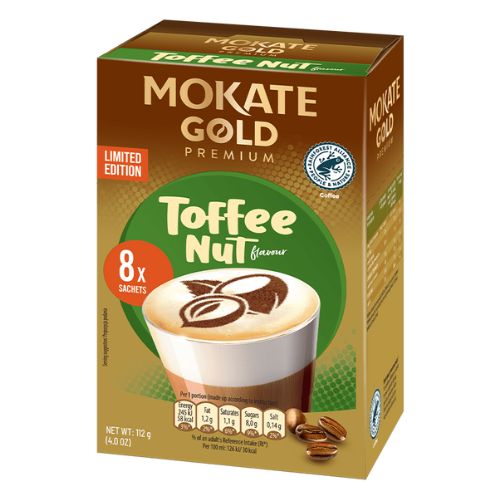 Mokate Gold Premium Toffeenut Coffee 8 x 14g Coffee Mokate   