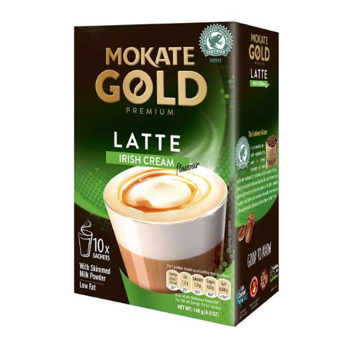 Mokate Premium Gold Late Irish Cream 10 Pack 140g Coffee Mokate   