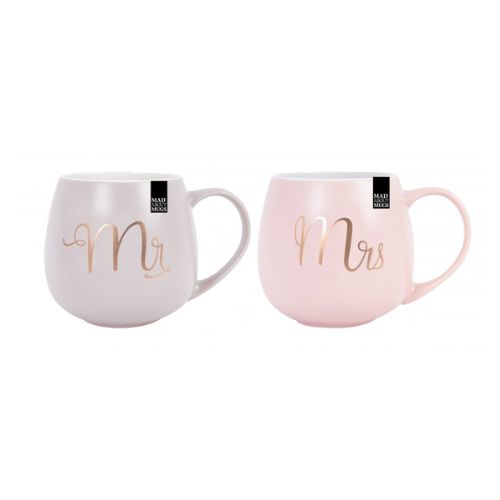 Mad About Mugs Mr & Mrs Bone China Mugs Mugs Fabfinds   