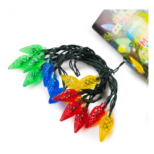 Battery Operated LED String Lights 15 LEDs Indoor Use Christmas Indoor & Outdoor Lighting FabFinds