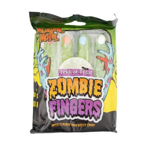 Murder Motel Trick Or Treat Zombie Fingers Hard Boiled Sweets 80g Sweets, Mints & Chewing Gum Murder Motel   