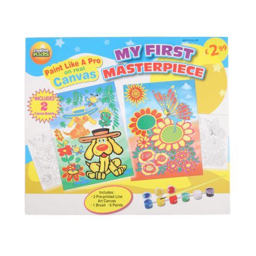 Creative Kids My First Masterpiece Canvas Board 2 Pack Arts & Crafts Creative Kids   