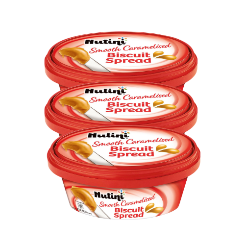 Nutini Smooth Caramelised Biscuit Spread 300g Assorted Packs Chocolate Nutini Pack of 3