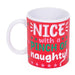 Christmas Naughty & Nice Mugs Assorted Christmas Fabfinds Red  