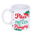 Christmas Naughty & Nice Mugs Assorted Christmas Fabfinds White  