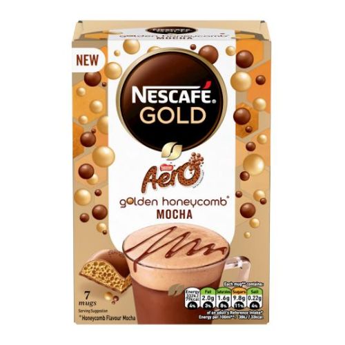 Nescafé Gold Golden Honeycomb Aero Mocha Sachets 7x19g Coffee Nescafé   