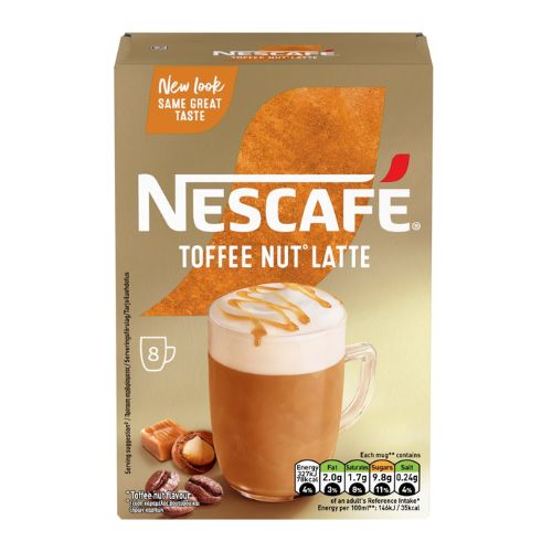 Nescafe Toffee Nut Latte Sachets 8 Pk Coffee Lyons   