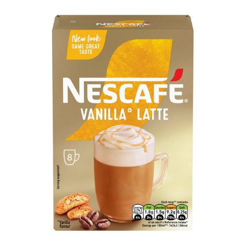Nescafe Vanilla Latte Instant Coffee 8 x Sachets Coffee Nescafé   