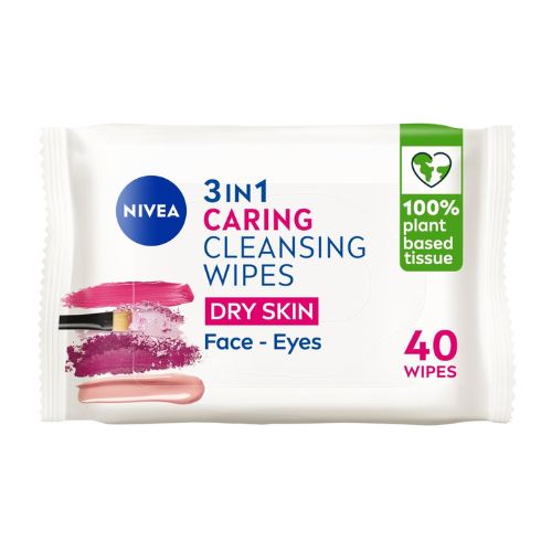 Nivea Biodegradable 3 in 1 Caring Cleansing Wipes 40 Pack Face Wipes nivea   
