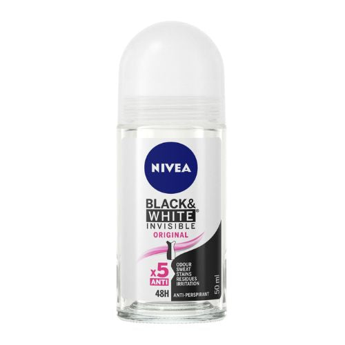 Nivea Black & White Invisible Original Anti-Perspirant 50ml Deodorant & Antiperspirants nivea   