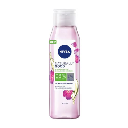 Nivea Naturally Good Rose Water Shower Gel 300ml Shower Gel & Body Wash Nivea   