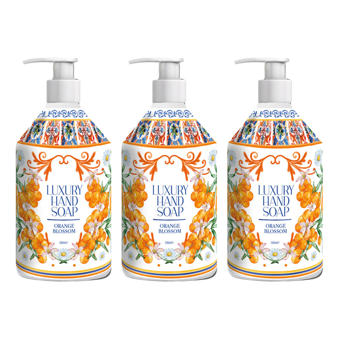 Nuagé Luxury Hand Soap Orange Blossom 500ml Assorted Packs Hand Wash nuagé Pack of 3