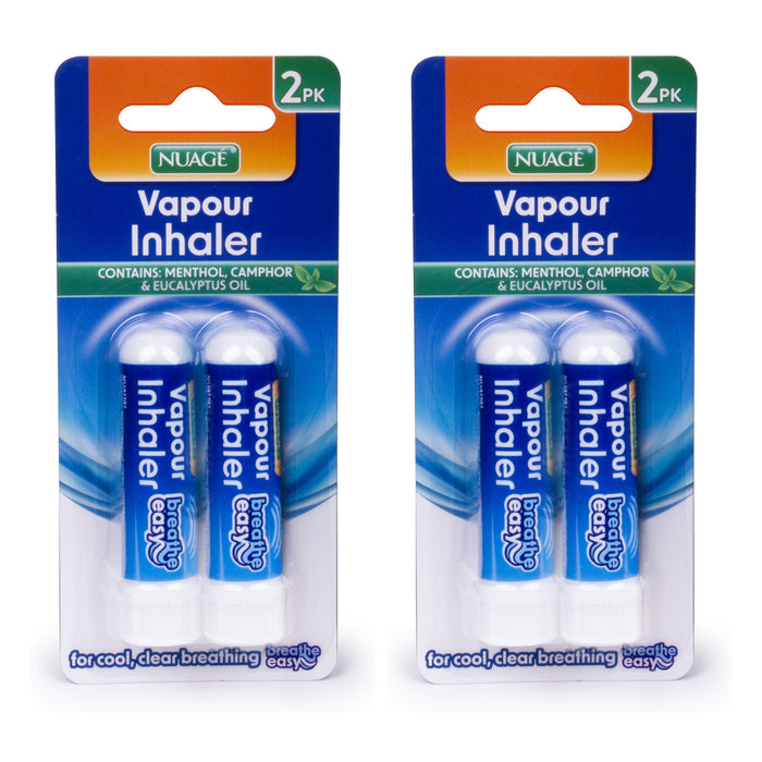 Nuagé Nasal Vapour Inhaler Sticks 2 Pack Assorted Packs Vapour Inhalers nuagé Pack of 2
