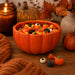 Halloween Ceramic Pumpkin Bowl 13cm Assorted Colours Halloween Accessories FabFinds