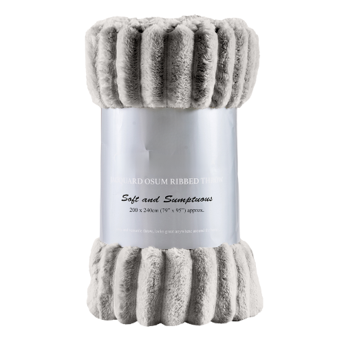 Cozy Ribbed Knit Throw Blanket Assorted Throws & Blankets FabFinds 200x240 Grey