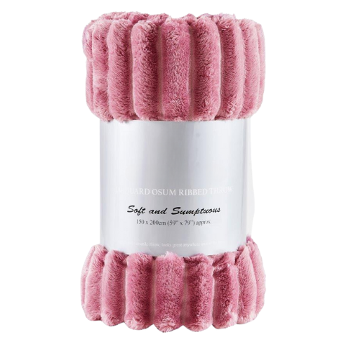 Cozy Ribbed Knit Throw Blanket Assorted Throws & Blankets FabFinds 150x200 Winter Berry