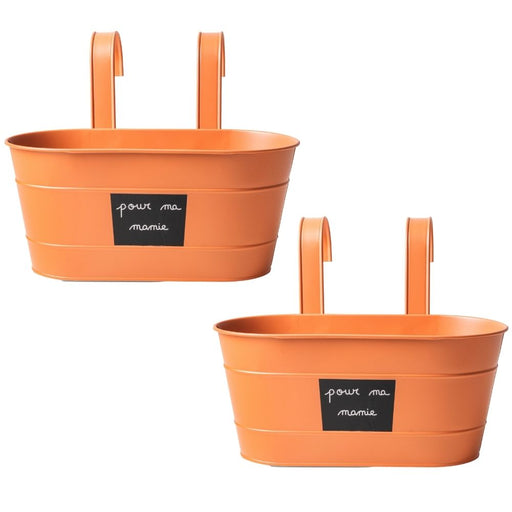 Over Fence Chalk Planter Terracotta 26.5cm Assorted Packs Plant Pots & Planters FabFinds Pack of 2