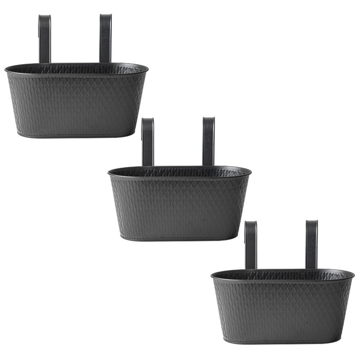 Over Fence Diamond Planter Black 26.5cm Assorted Packs