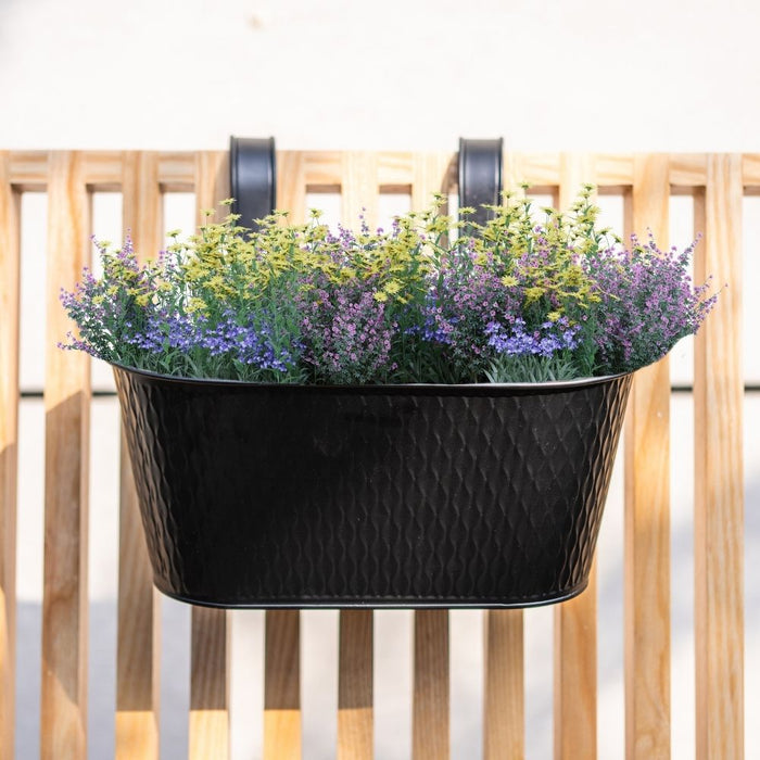 Over Fence Diamond Planter Black 26.5cm Assorted Packs