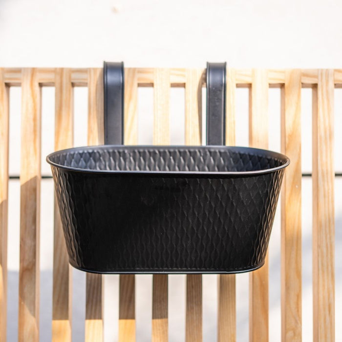 Over Fence Diamond Planter Black 26.5cm Assorted Packs