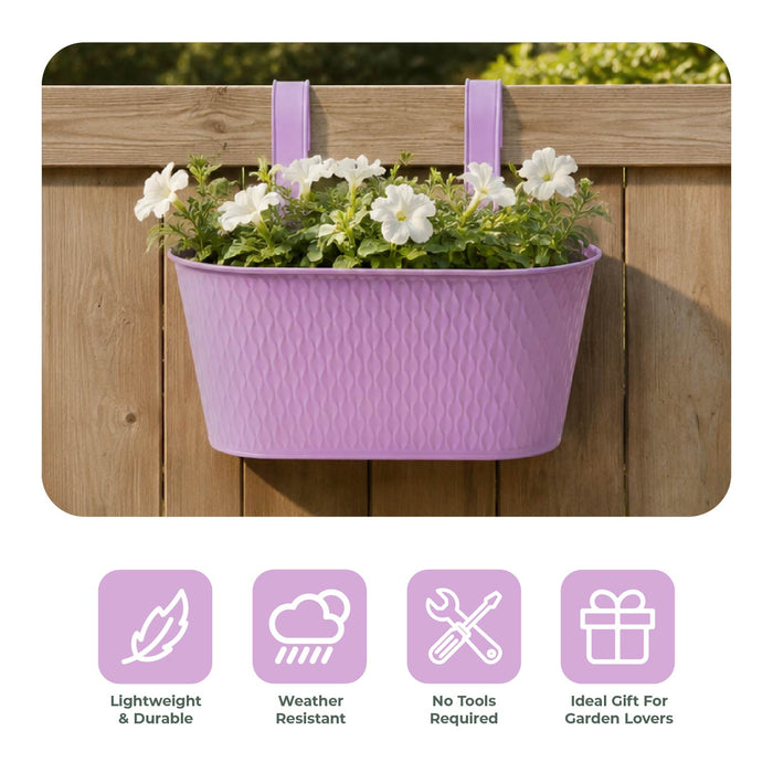 Over Fence Diamond Planter Lavender 26.5cm Assorted Packs Plant Pots & Planters FabFinds