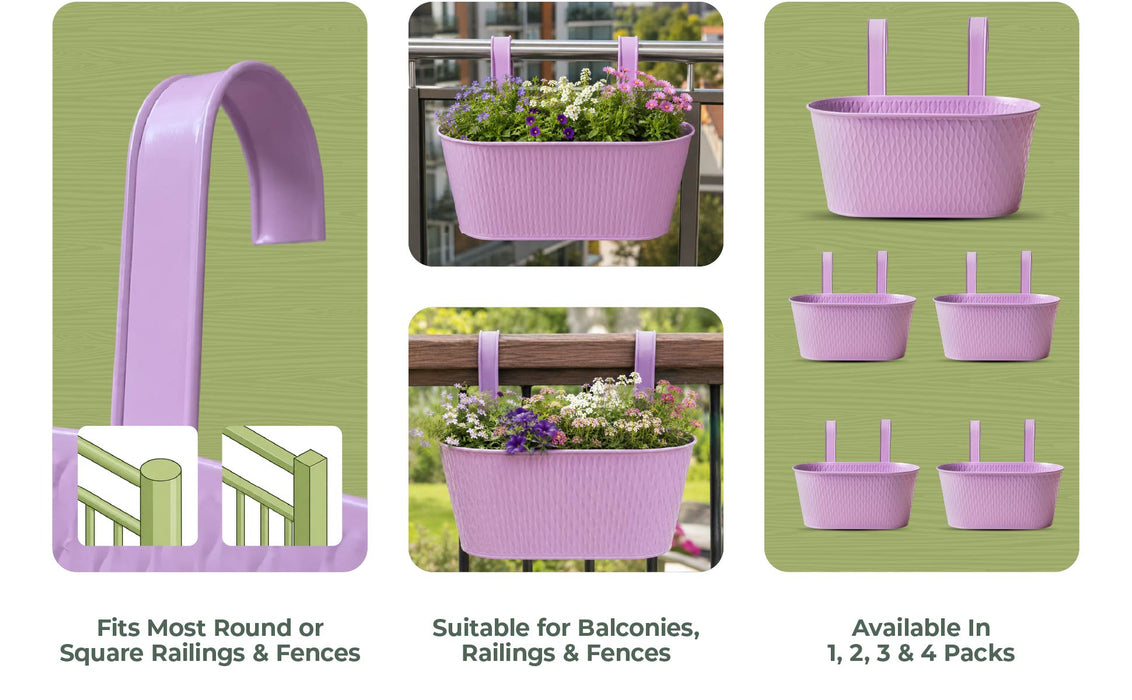 Over Fence Diamond Planter Lavender 26.5cm Assorted Packs Plant Pots & Planters FabFinds