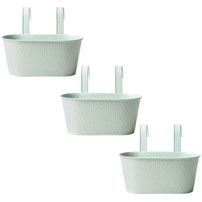 Over Fence Diamond Planter Sage Green 26.5cm Assorted Packs Plant Pots & Planters FabFinds Pack of 3