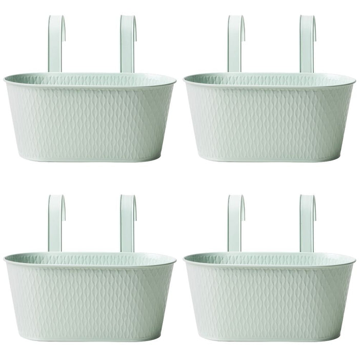 Over Fence Diamond Planter Sage Green 26.5cm Assorted Packs Plant Pots & Planters FabFinds Pack of 4