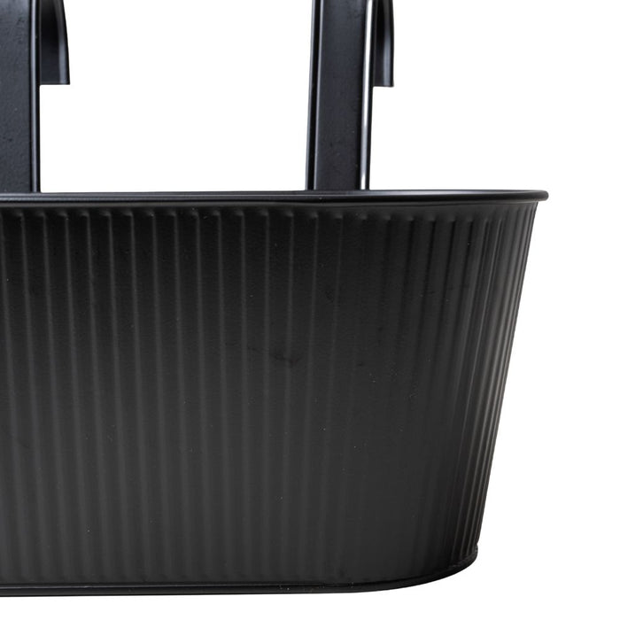 Over Fence Ribbed Planter Black 26.5cm Assorted Packs