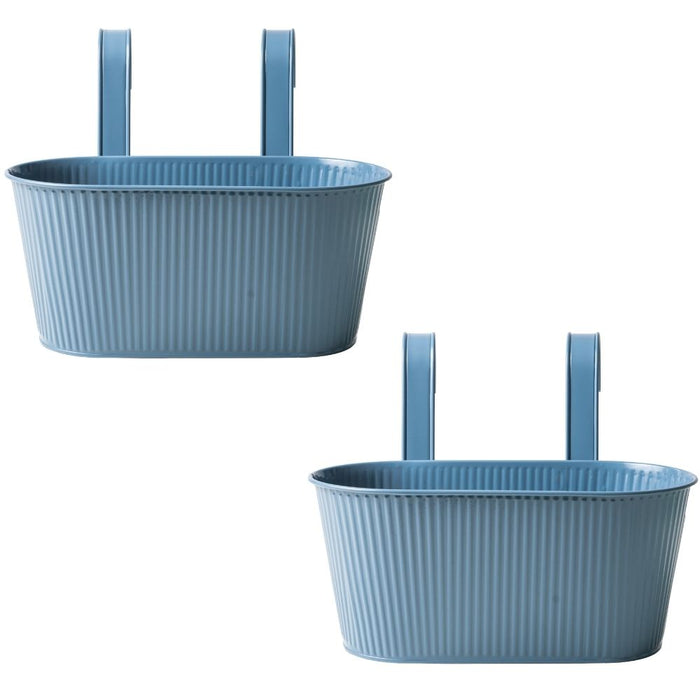Over Fence Ribbed Planter Blue 26.5cm Assorted Packs